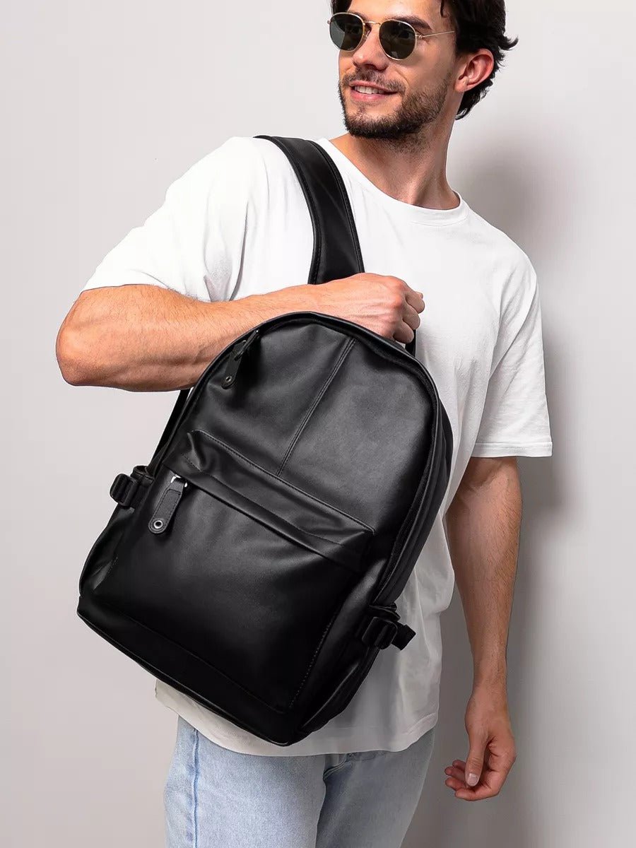 Sac à dos pour homme, simple de transport, style urbain, modèle César - Sac à dos - Noir