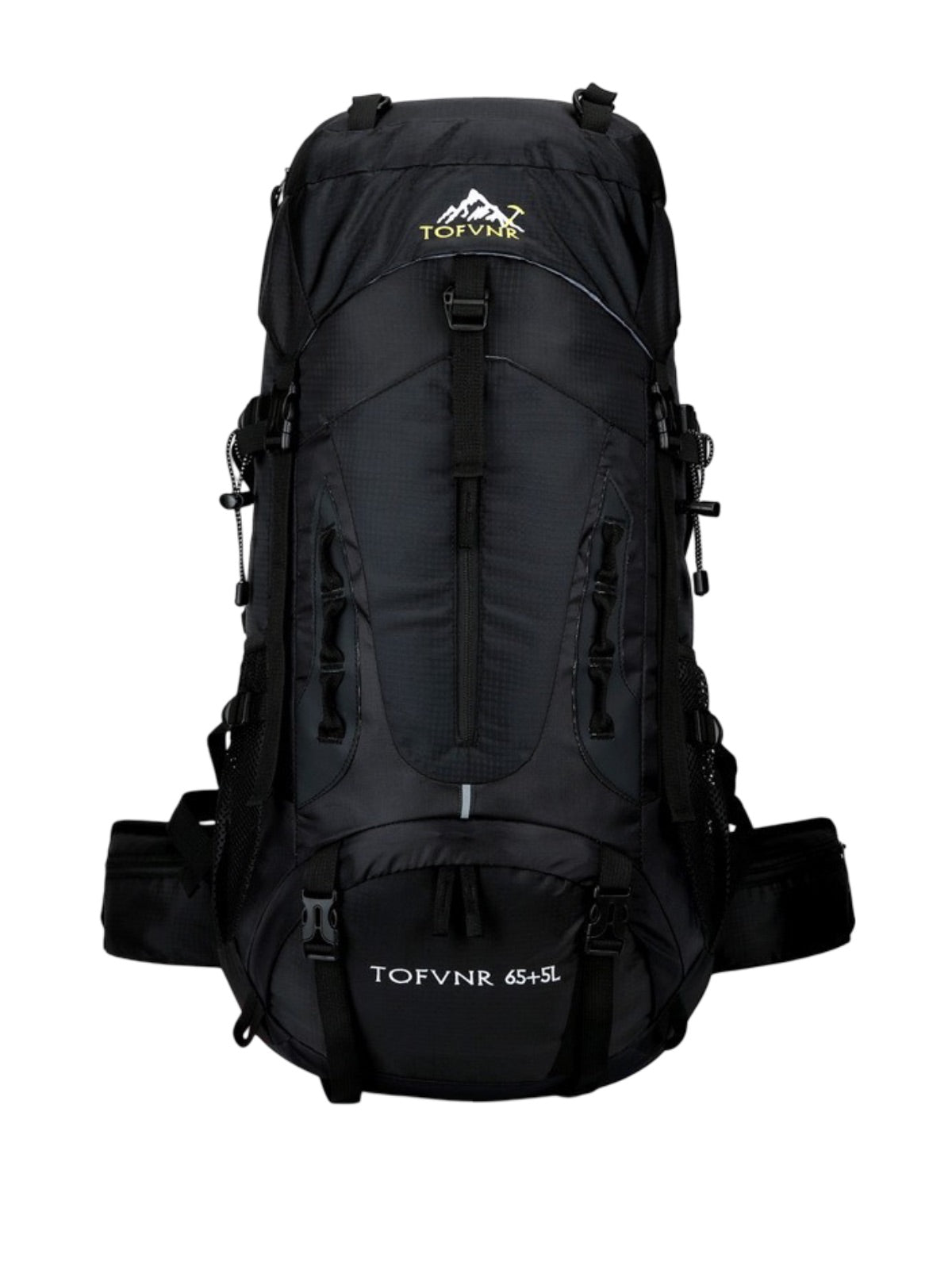 Sac à dos randonnée 65L, trekking, voyage, alpinisme, camping, sport outdoor, modèle Evero - Sac à dos - Noir