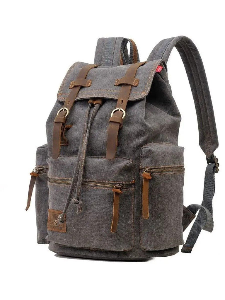 Sac à dos rétro en toile, grand, pour homme, idéal pour voyager, modèle Arselin - Sac à dos - Marron