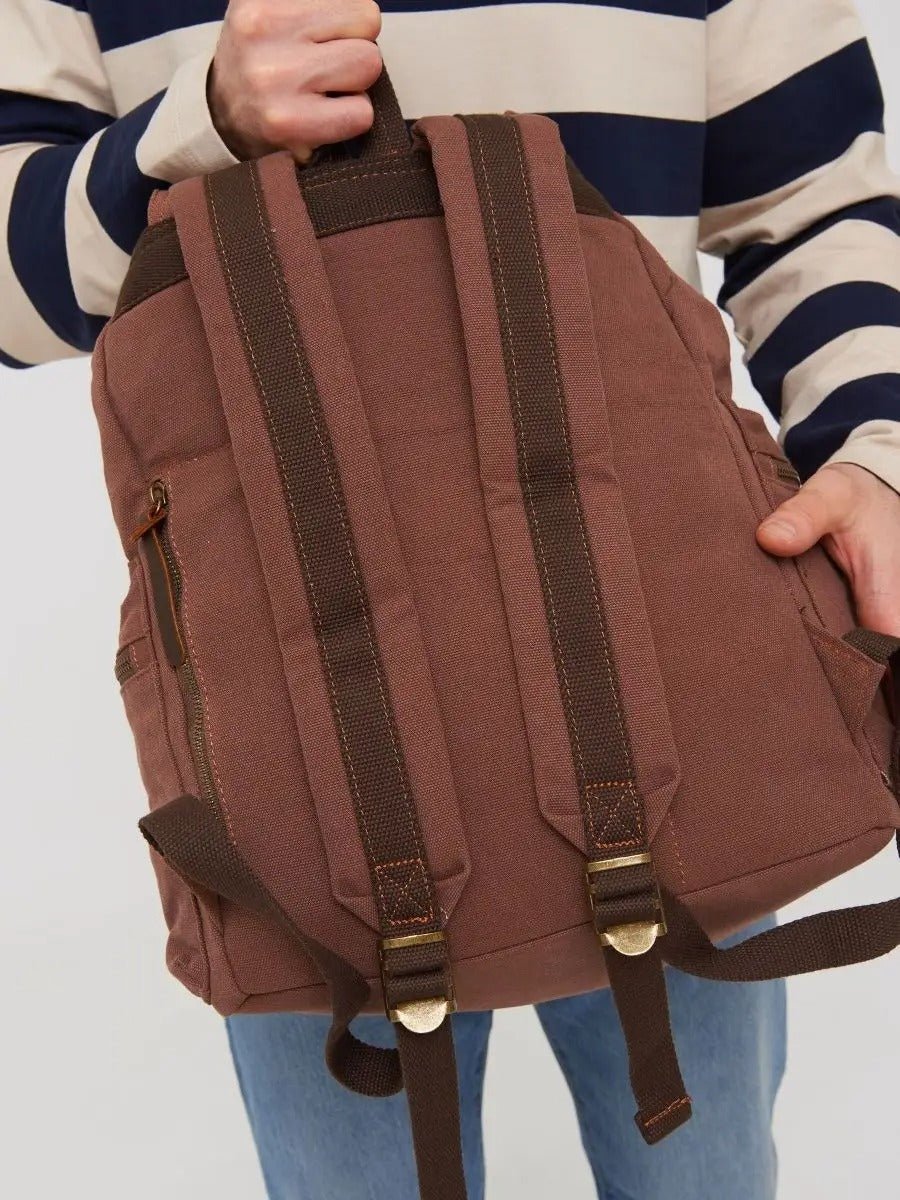 Sac à dos rétro en toile, grand, pour homme, idéal pour voyager, modèle Arselin - Sac à dos - Marron