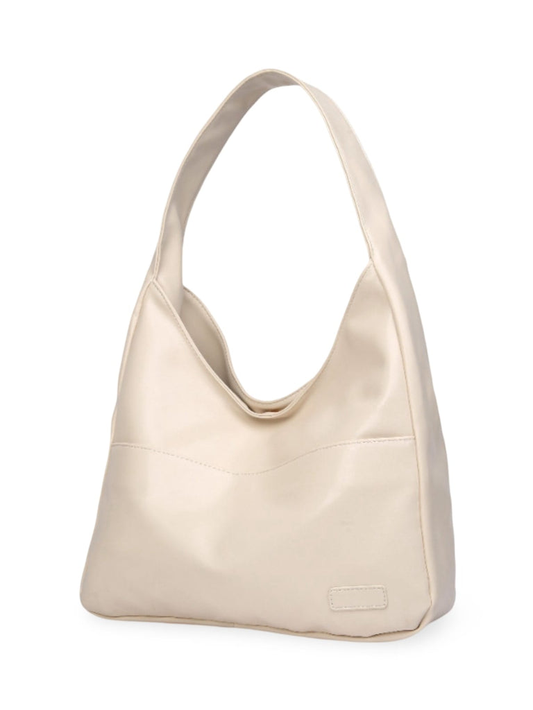 Sac à main en simili vegan, élégant et tendance, style hobo, modèle Cécile - Sac à main - Blanc