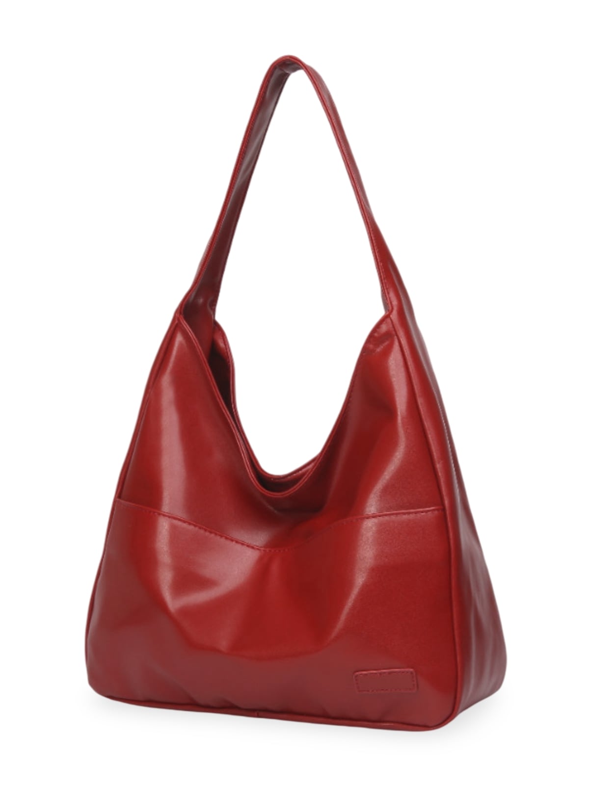 Sac à main en simili vegan, élégant et tendance, style hobo, modèle Cécile - Sac à main - Rouge