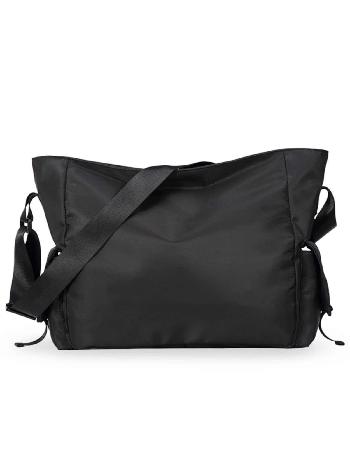 Sac bandoulière homme femme, grande capacité, poches multiples, tissu résistant, design urbain, modèle Virgil - Sacoche - Noir