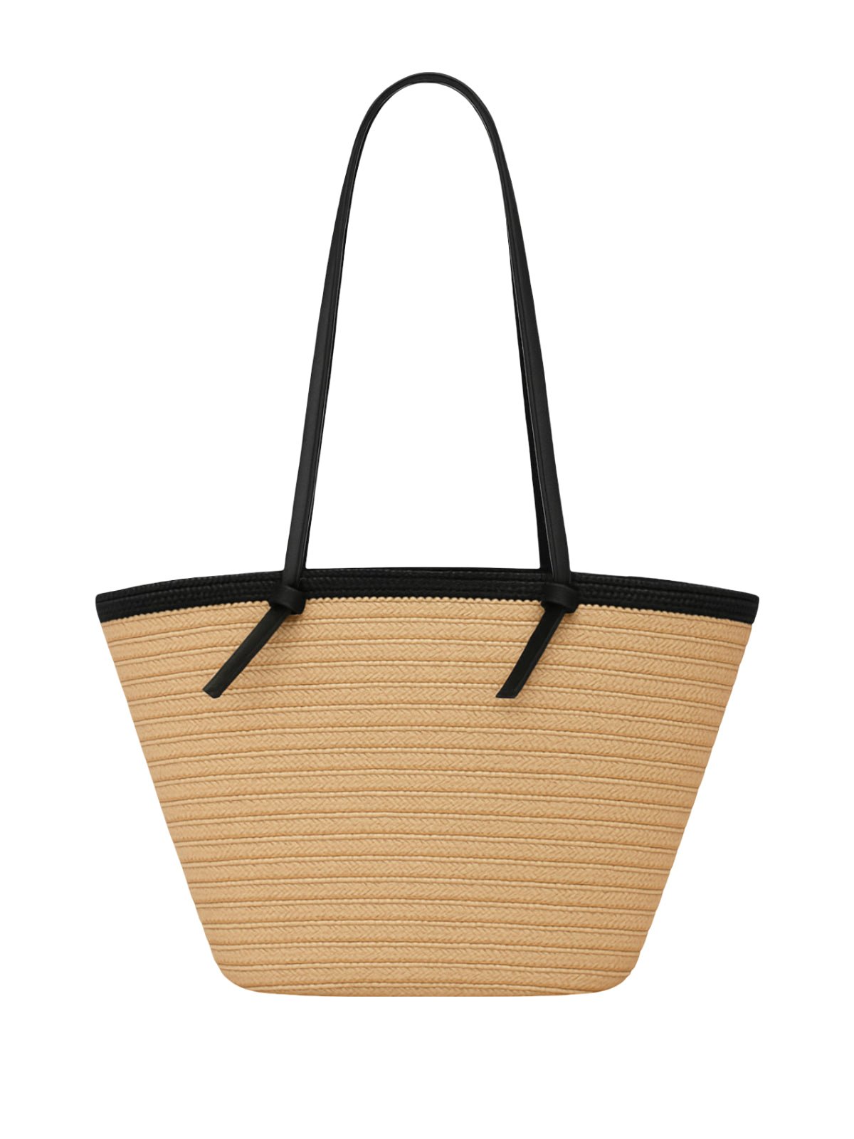 Sac de plage pour femme, cabas d'été, panier tressé, porté épaule, tote bag de vacances, modèle Marie - Sac de plage - Beige