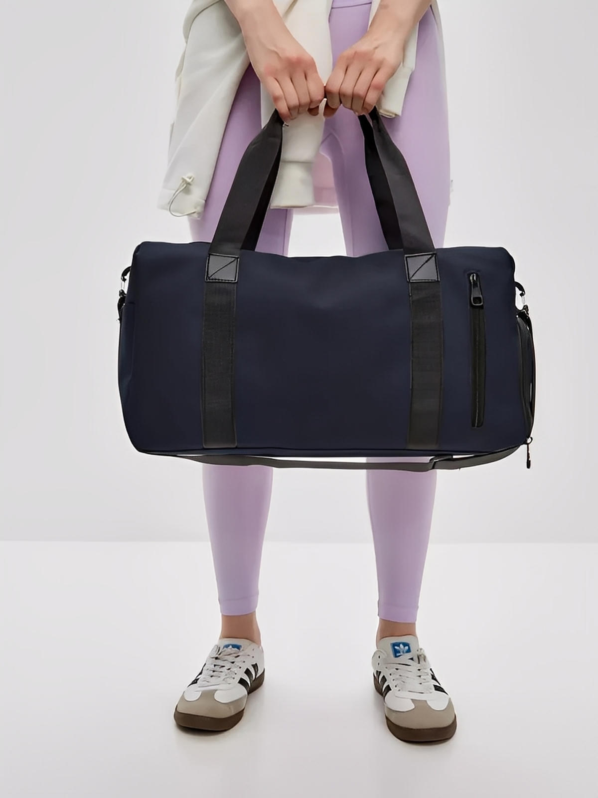 Sac de sport imperméable, sac de voyage compartiment chaussures, bagage de vacances, sac fitness gym, sac cabine léger, modèle Cornelis - Sac de voyage - Bleu marine