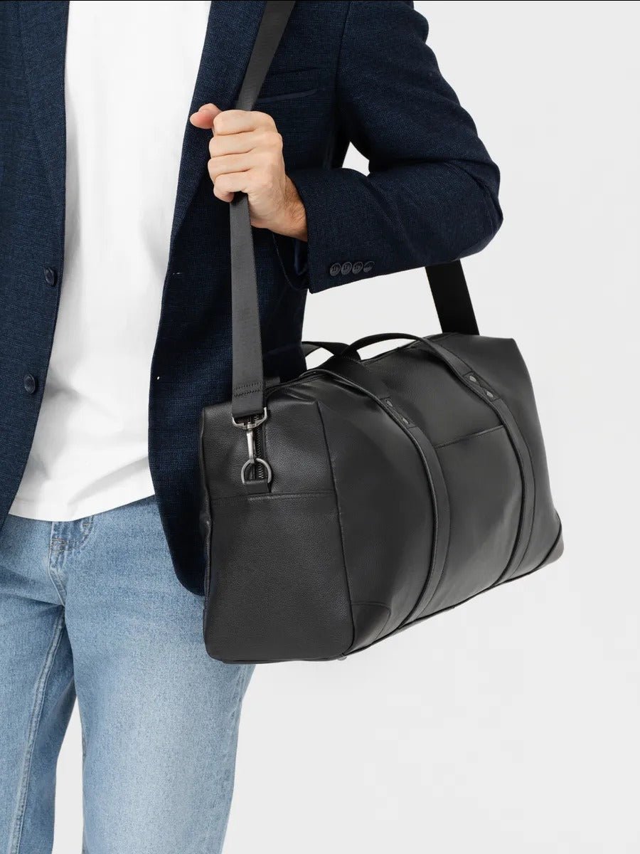 Sac de voyage d'affaires en cuir, pour l'homme actif, modèle Dagobert - Sac de voyage - Noir