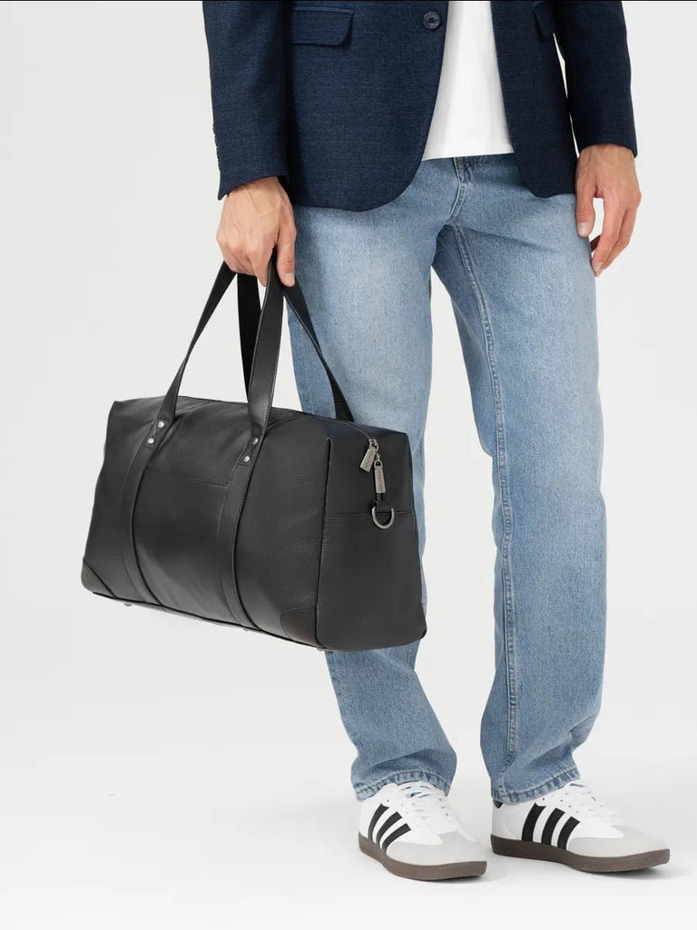 Sac de voyage d'affaires en cuir, pour l'homme actif, modèle Dagobert - Sac de voyage - Noir