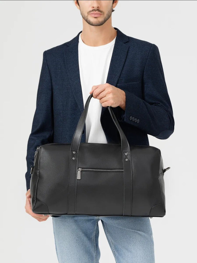 Sac de voyage d'affaires en cuir, pour l'homme actif, modèle Dagobert - Sac de voyage - Noir