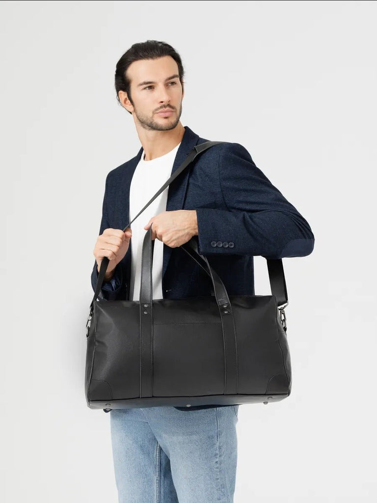 Sac de voyage d'affaires en cuir, pour l'homme actif, modèle Dagobert - Sac de voyage - Noir