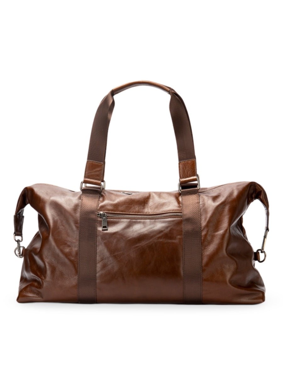 Sac de voyage en cuir homme, grande capacité, imperméable, idéal pour les week - end et le sport, modèle Taurin - Sac de voyage - Marron