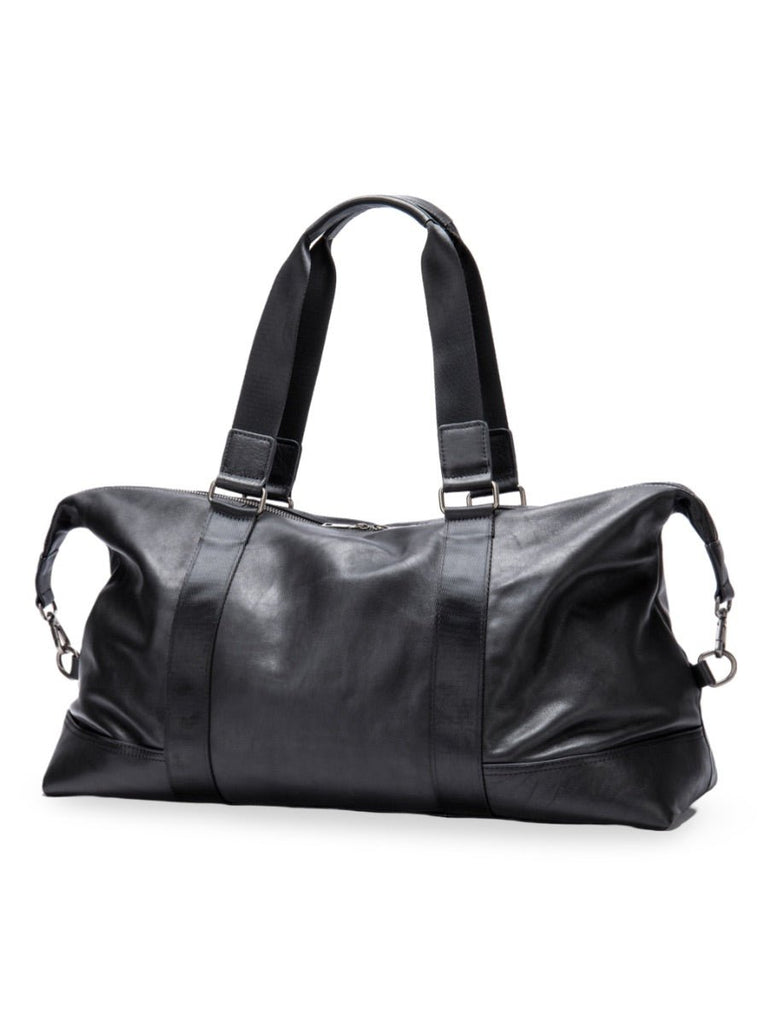 Sac de voyage en cuir homme, grande capacité, imperméable, idéal pour les week - end et le sport, modèle Taurin - Sac de voyage - Noir