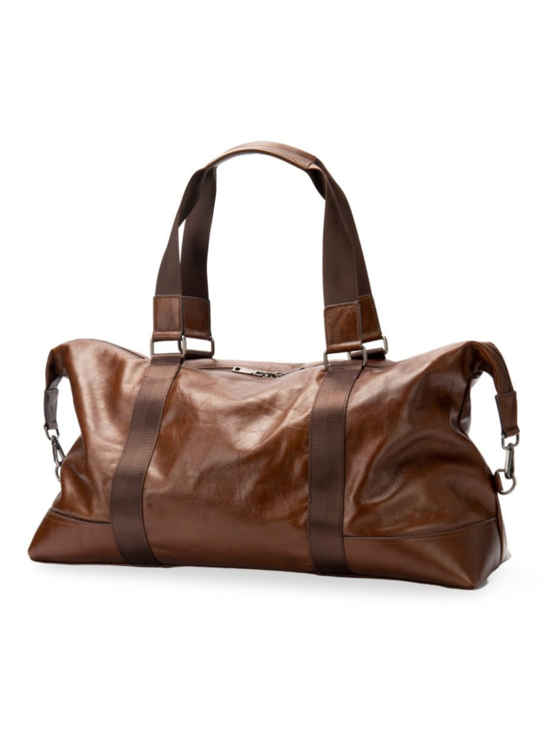 Sac de voyage en cuir homme, grande capacité, imperméable, idéal pour les week - end et le sport, modèle Taurin - Sac de voyage - Marron