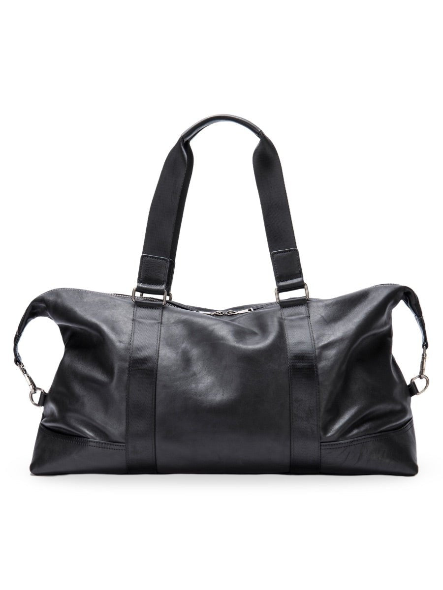 Sac de voyage en cuir homme, grande capacité, imperméable, idéal pour les week - end et le sport, modèle Taurin - Sac de voyage - Noir