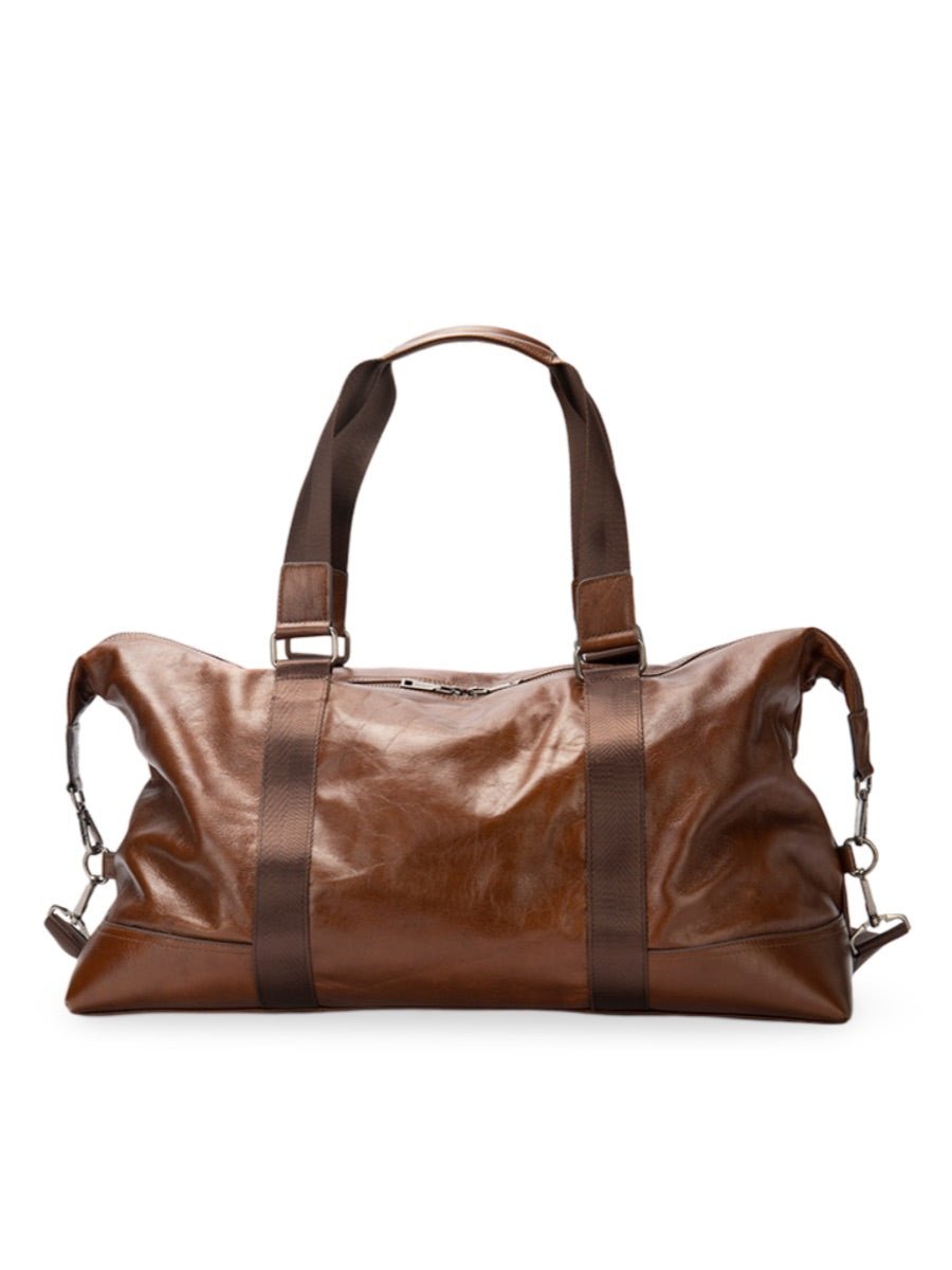 Sac de voyage en cuir homme, grande capacité, imperméable, idéal pour les week - end et le sport, modèle Taurin - Sac de voyage - Marron