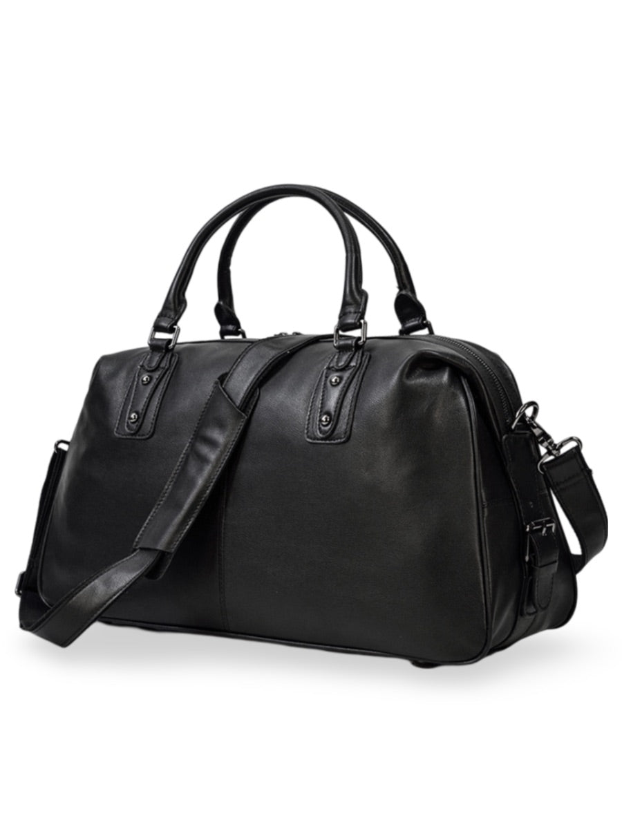 Sac de voyage en cuir, pour l'homme moderne, modèle Severin - Sac de voyage - Noir