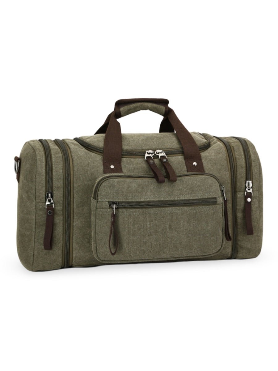 Sac de voyage en toile pour homme, grand format, multi - poches, et résistant, modèle Tony - Sac de voyage - Vert