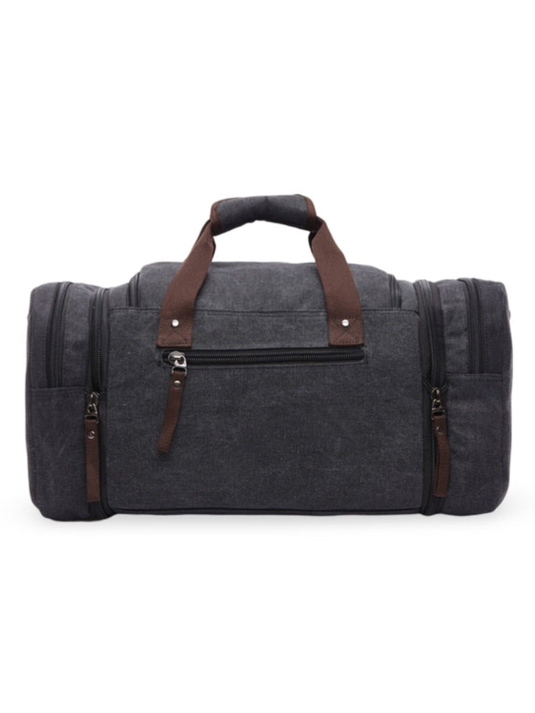 Sac de voyage en toile pour homme, grand format, multi - poches, et résistant, modèle Tony - Sac de voyage - Gris foncé