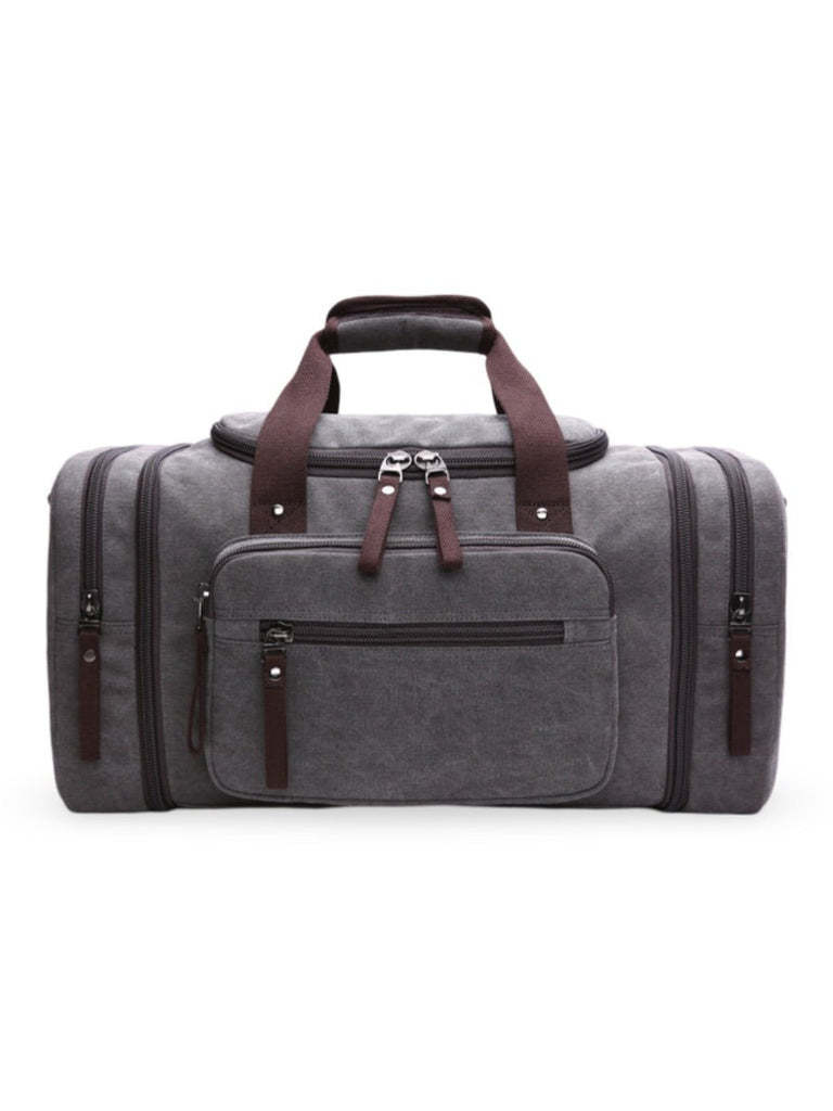 Sac de voyage en toile pour homme, grand format, multi - poches, et résistant, modèle Tony - Sac de voyage - Gris