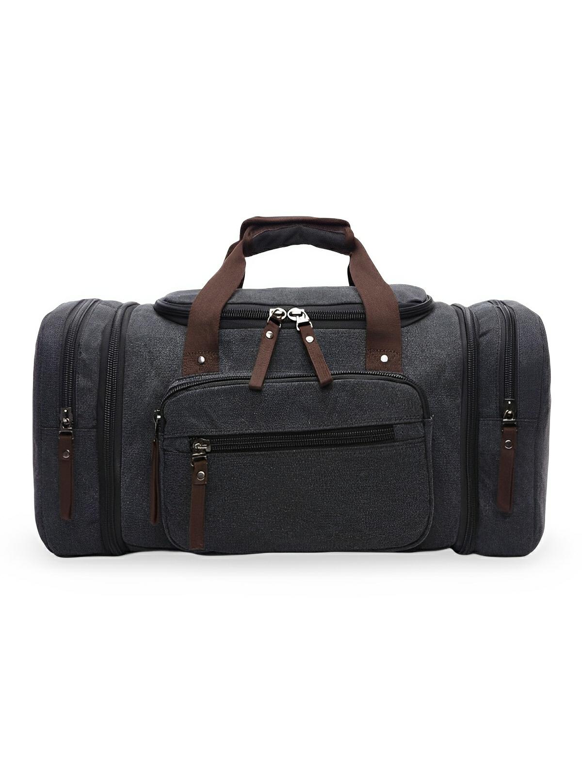 Sac de voyage en toile pour homme, grand format, multi - poches, et résistant, modèle Tony - Sac de voyage - Gris foncé