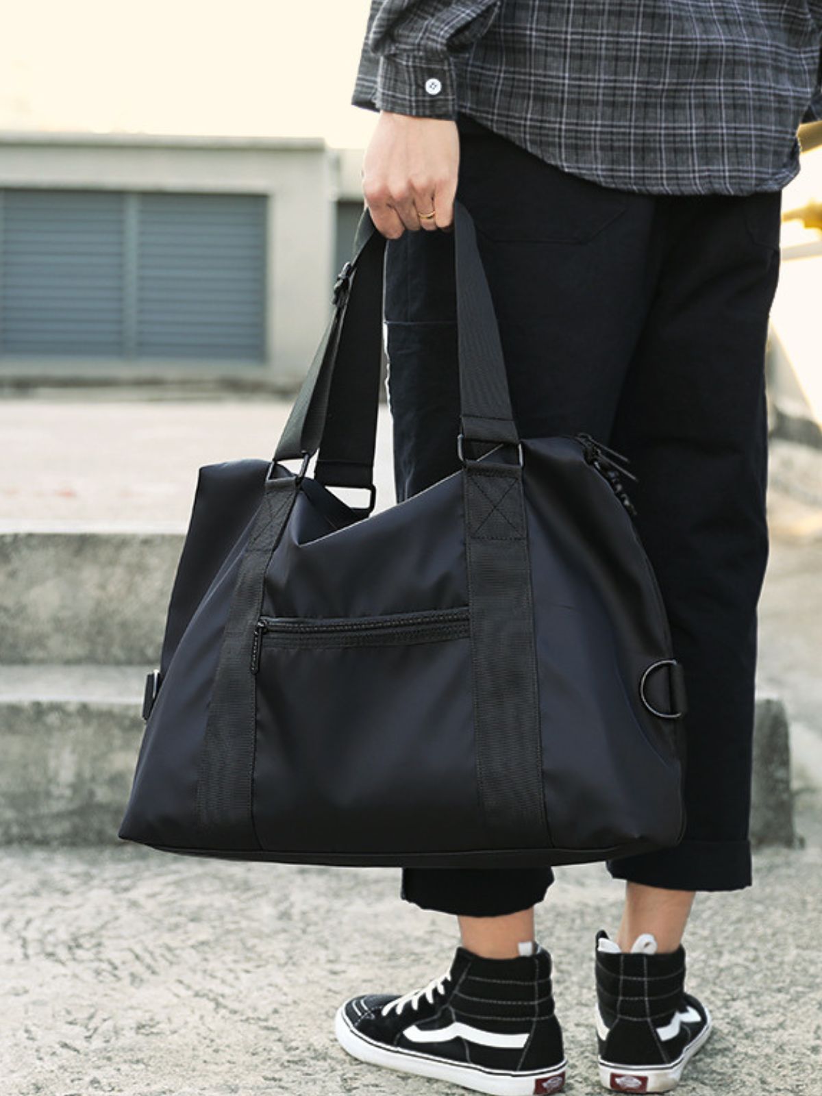 Sac de voyage homme, grand format, léger, imperméable, idéal pour le quotidien, modèle Florian - Sacoche - Noir