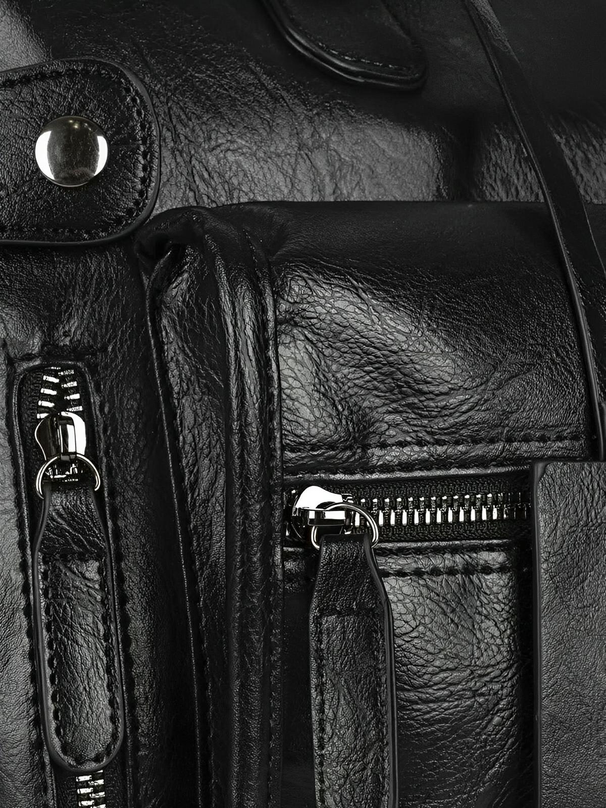 Sac de voyage homme, grand format, multi - poches, sac de week - end, modèle Josmin - Sac de voyage - Noir