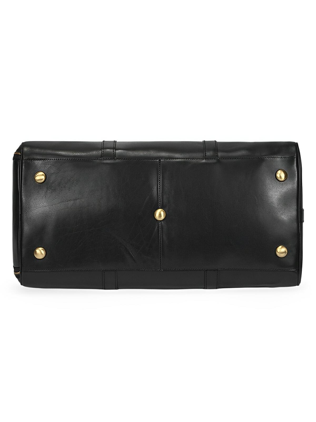 Sac de voyage long en cuir, grande capacité, multi - compartiments, modèle Mériadec - Sac de voyage - Noir