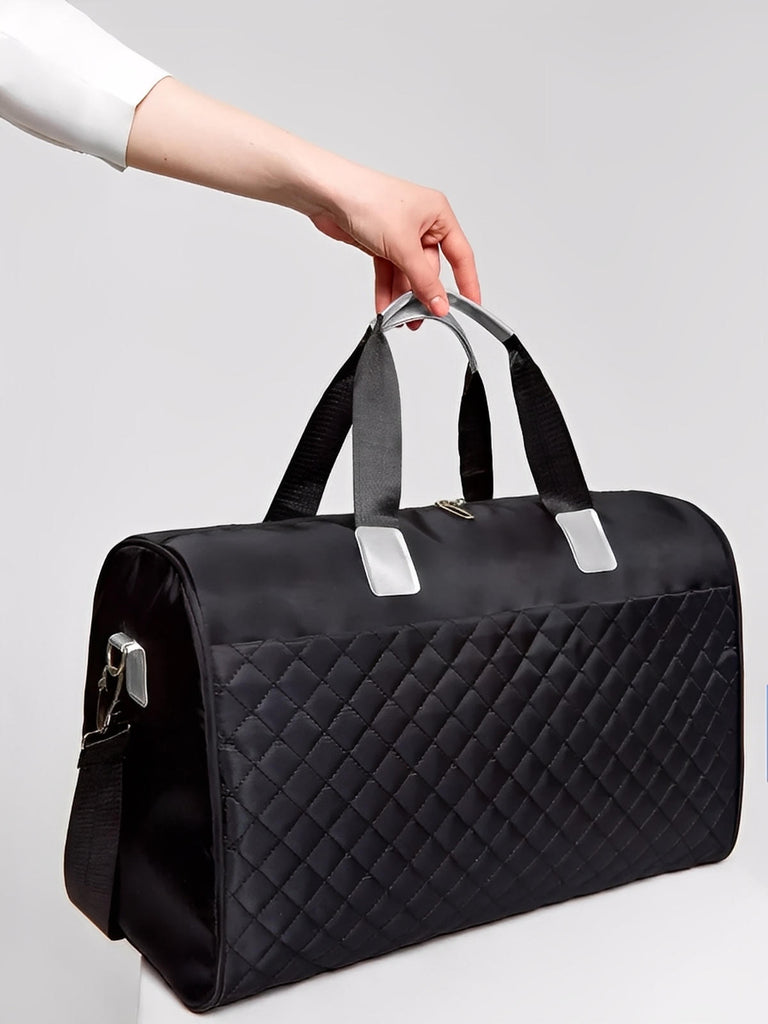 Sac de voyage matelassé, sac cabine léger, sac de sport femme, sac weekend résistant, modèle Pélagie - Sac de voyage - Noir