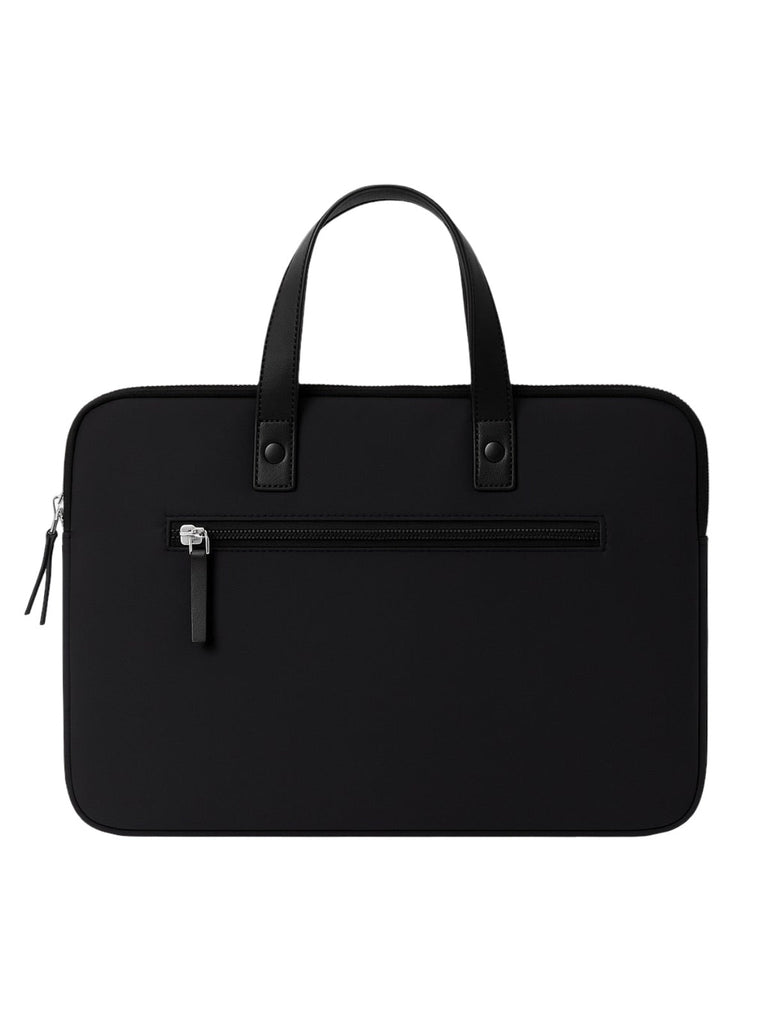 Sac ordinateur femme, housse ordinateur 15 pouces, sacoche PC imperméable, pochette ordinateur fine, mallette documents, modèle Joy - Housse - Noir M