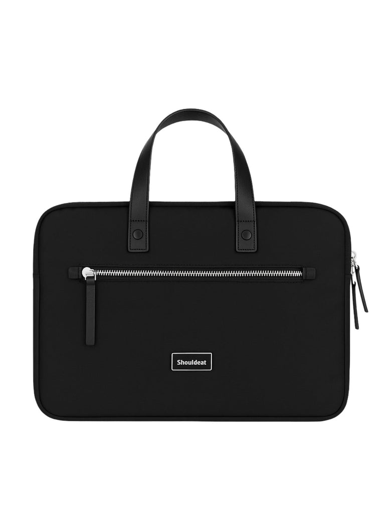 Sac ordinateur femme, housse ordinateur 15 pouces, sacoche PC imperméable, pochette ordinateur fine, mallette documents, modèle Joy - Housse - Noir M