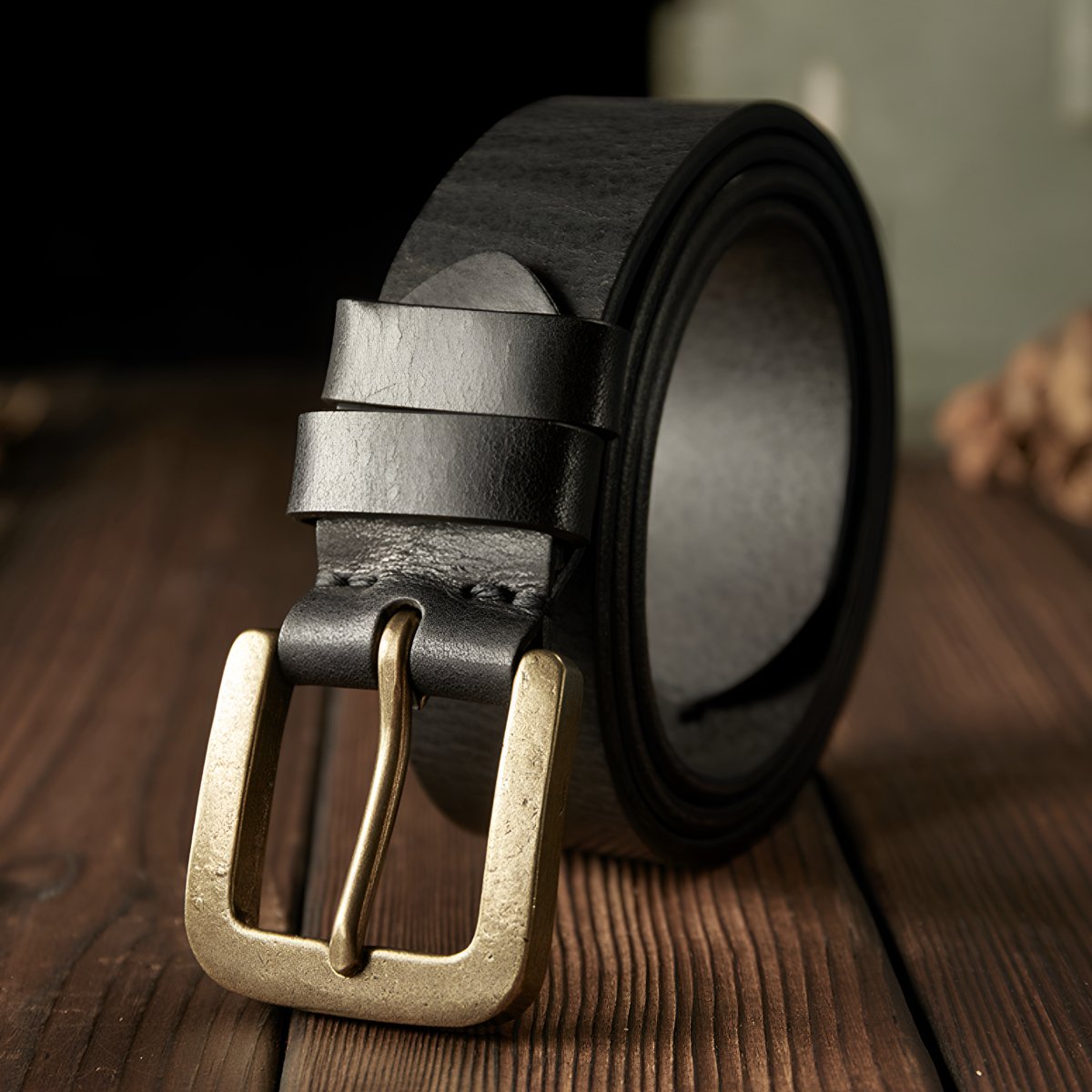 Ceinture en cuir homme a l elegance retro modele Zacharie