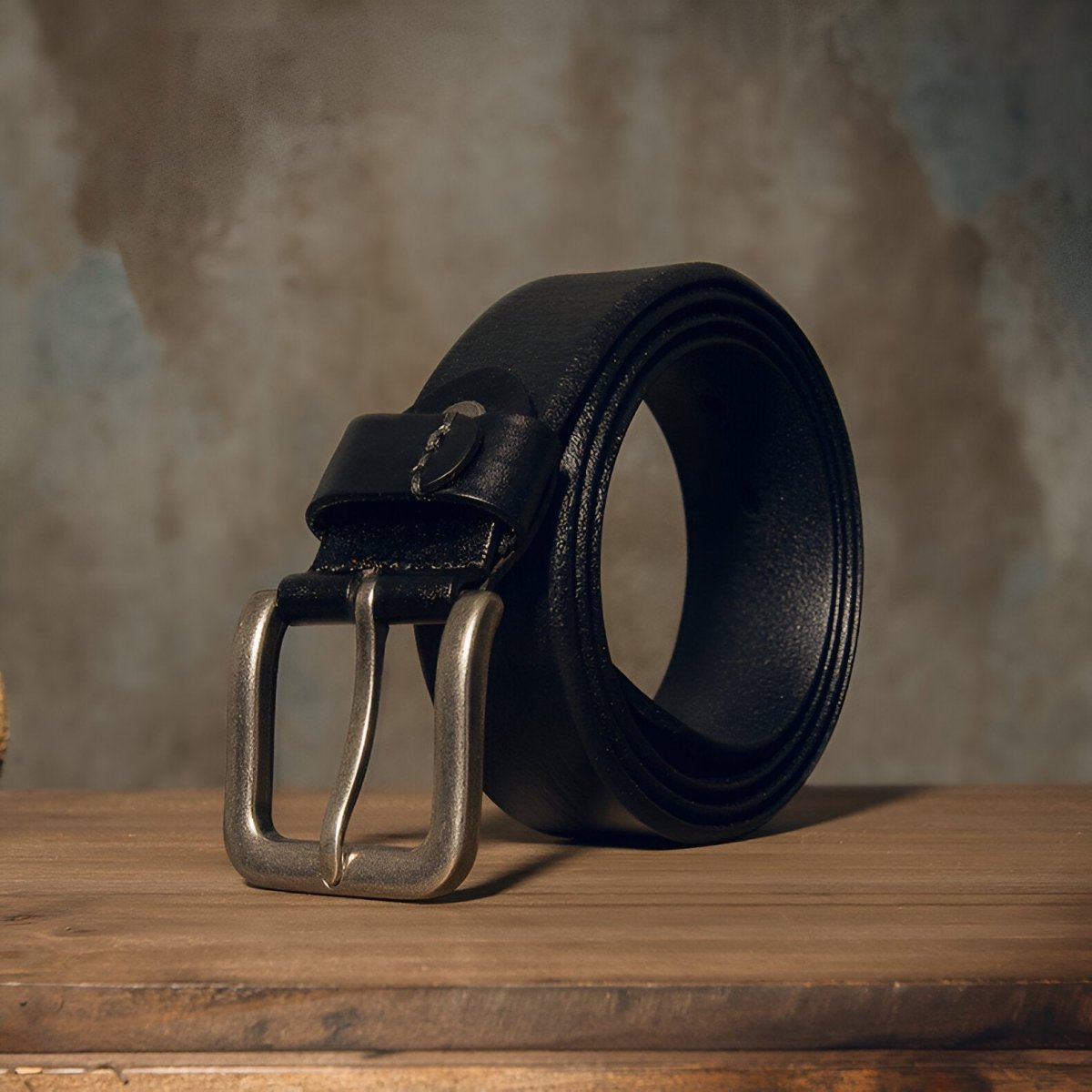 Ceinture en cuir homme a l elegance vintage modele Leonce